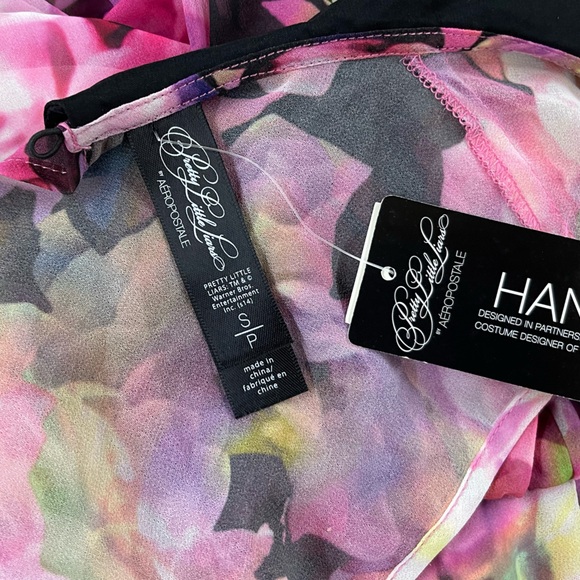 2014 Pretty Little Liars Hanna Chiffon Collared Bold Floral Mini Dress SP - Picture 6 of 7